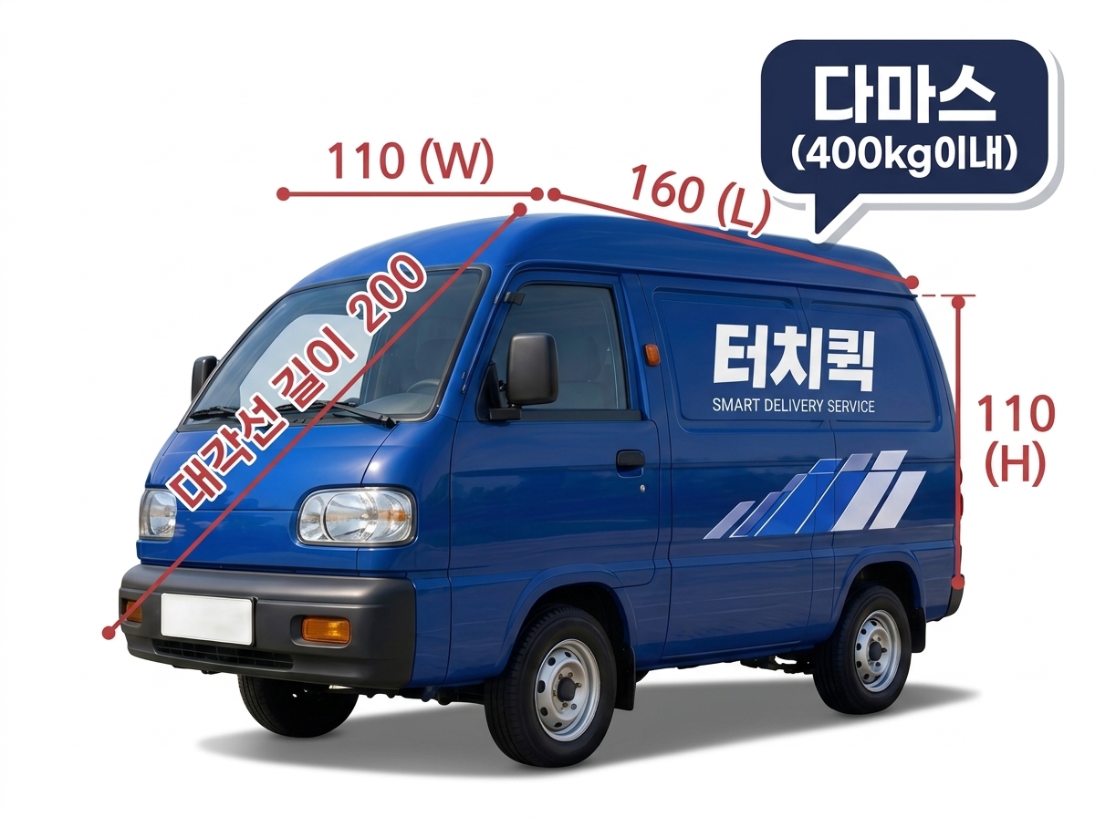 터치퀵 다마스 밴